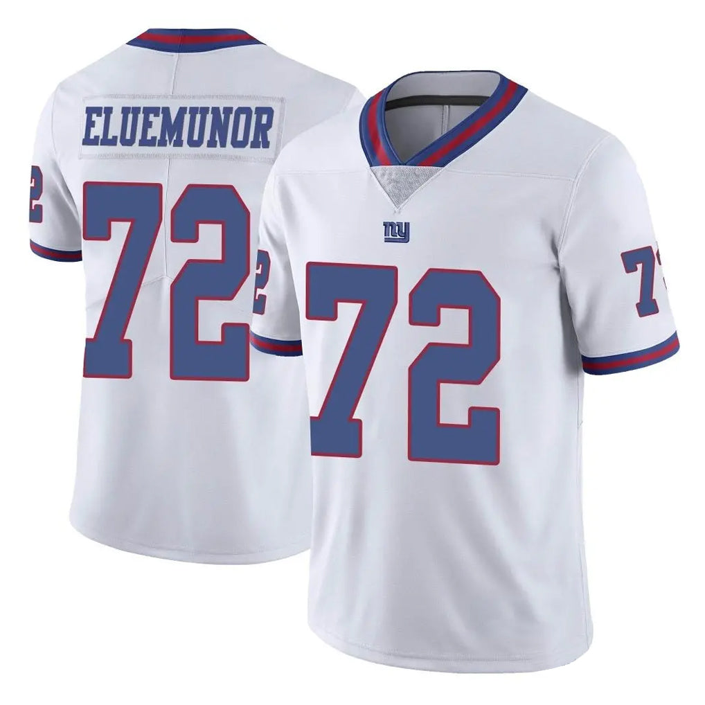 NY.Giants #72 Jermaine Eluemunor Player White Color Rush Home Game Ldoa Stitched Jerseys