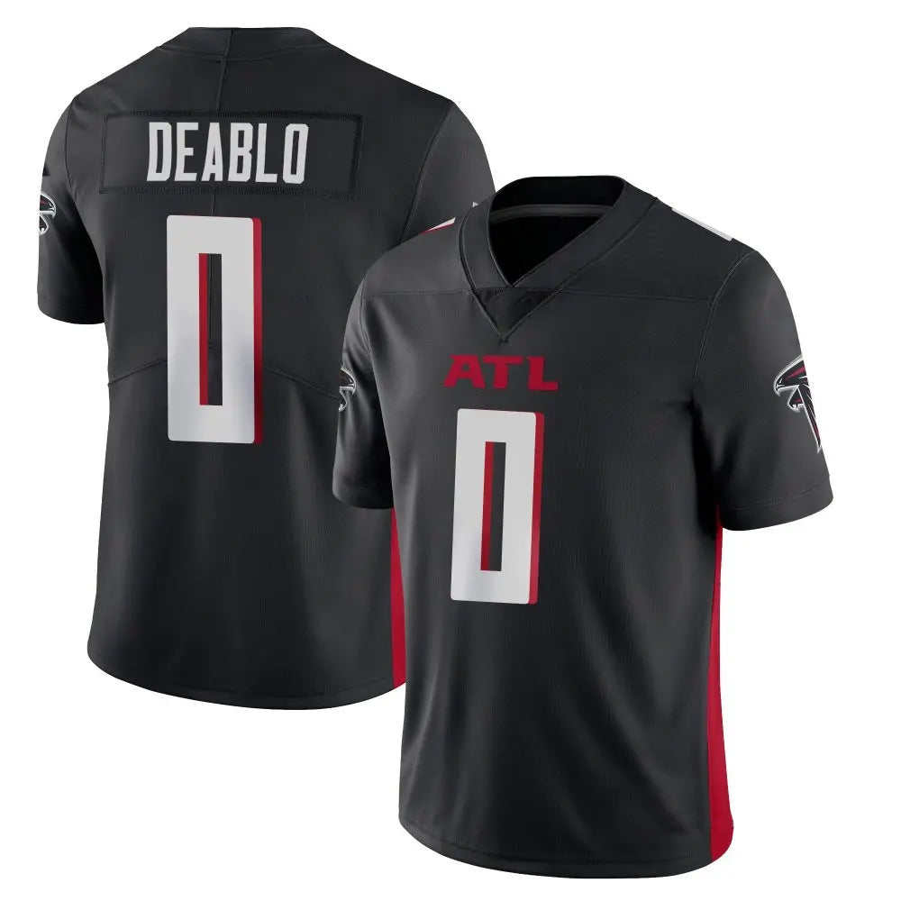 A.Falcons #0 Divine Deablo Player Black Vapor Limited Home Game Ldoa Stitched Jerseys