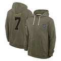 D.Cowboys #7 Rashan Gary Player Olive Salute to Service Pullover Hoodies Limited Ldoa Stitched Jerseys