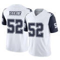 D.Cowboys #52 Tyler Booker Player White-Navy Limited Vapor F.U.S.E. Home Game Ldoa Stitched Jerseys