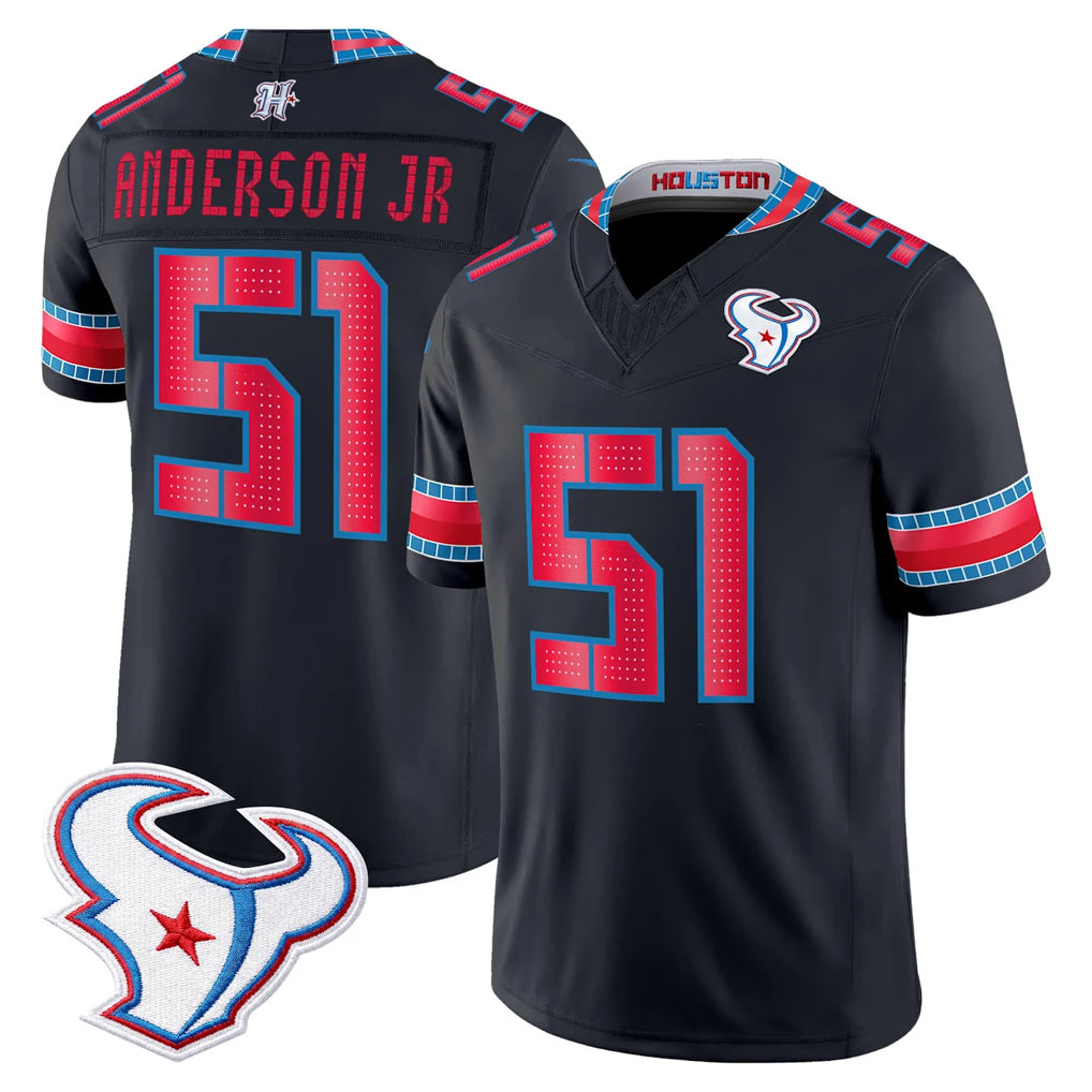 H.Texans #51 Will Anderson Jr. Player Navy 2026 Rivalries Vapor Limited Home Game Ldoa Stitched jerseys