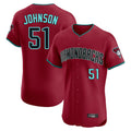 A.Diamondbacks #51 Randy Johnson Player Red Limited Elite Home Game Ldoa Stitched Jerseys
