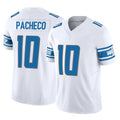D.Lions #10 Isiah Pacheco Player White Vapor F.U.S.E. Limited Home Game Ldoa Stitched Jerseys