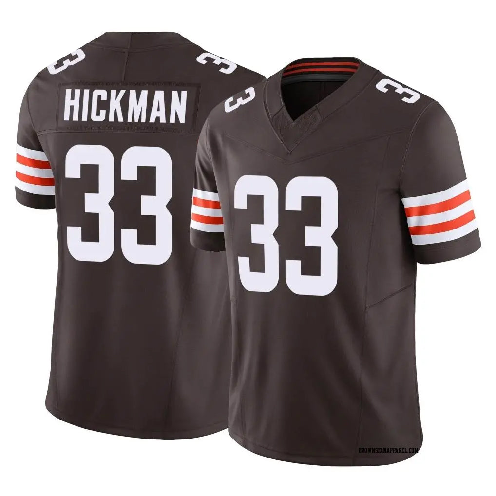 C.Browns #33 Ronnie Hickman Player Brown Vapor F.U.S.E. Limited Home Game Ldoa Stitched Jerseys