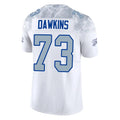 B.Bills #73 Dion Dawkins Benford Player White Rivalries Collection Limited Home Game Ldoa Stitched Jerseys
