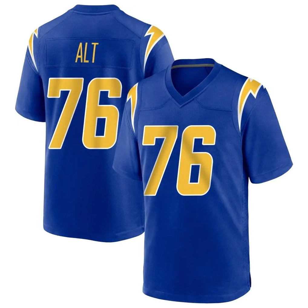 LA.Chargers #76 Joe Alt Player Royal Home Game Ldoa Stitched Jerseys