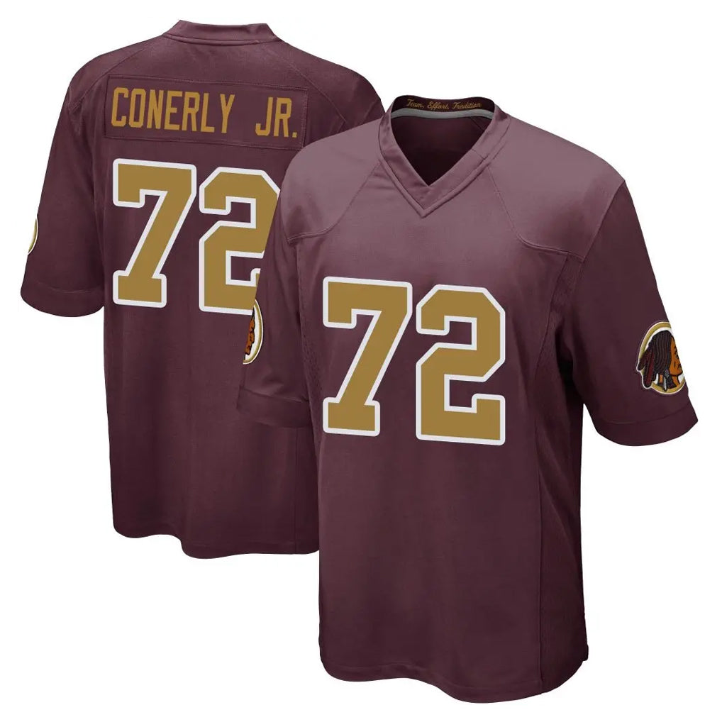 W.Commanders #72 Josh Conerly Jr. Player Burgundy Alternate Home Game Ldoa Stitched Jerseys