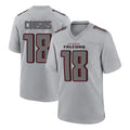 A.Falcons #18 Kirk Cousins Branch Player Gray Fashion Home Game Ldoa Stitched Jerseys