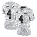 C.Browns #4 Deshaun Watson Player Arctic Camo Salute to Service Limited Home Game Ldoa Stitched Jerseys