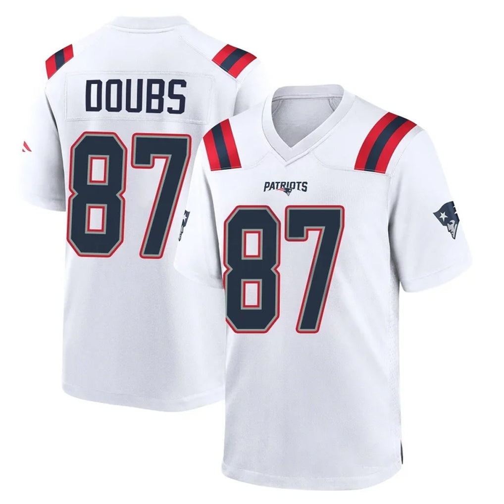 NE.Patriots #87 Romeo Doubs Player White Home Game Ldoa Stitched Jerseys