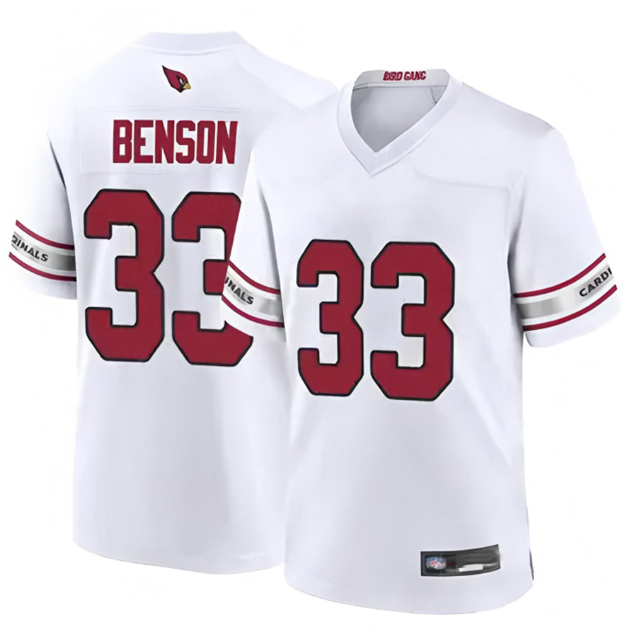 A.Cardinals #33 Trey Benson Player White Game Home Ldoa Stitched Jerseys