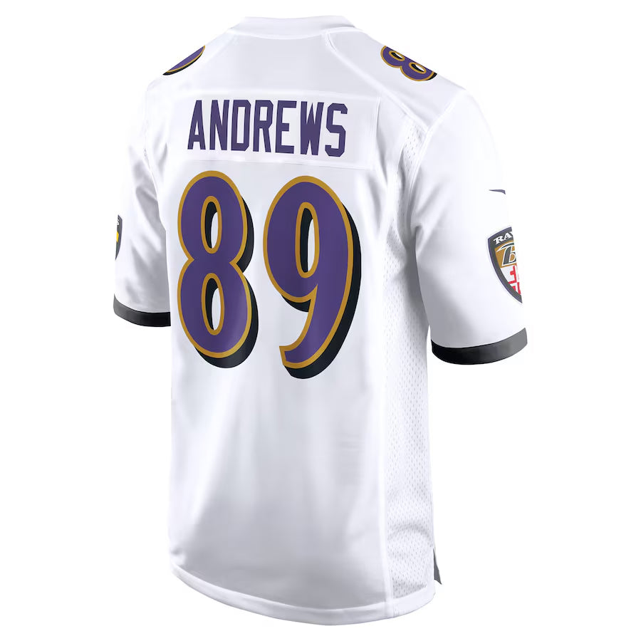 B.Ravens #89 Mark Andrews Player White Alternate Home Game Ldoa Stitched Jerseys