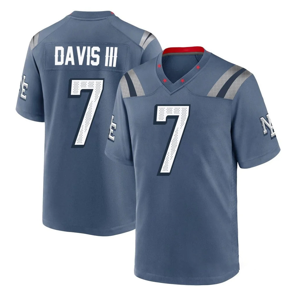 NE.Patriots #7 Carlton Davis III Player Blue Rivalries Collection Home Game Ldoa Stitched Jerseys