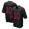 SF.49ers #10 Mac Jones Player Black Alternate Home Game Ldoa Stitched Jerseys