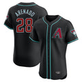 A.Diamondbacks #28 Nolan Arenado Player Black Limited Elite Home Game Ldoa Stitched Jerseys