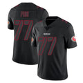 SF.49ers #77 Dominick Puni Player Black Impact Limited Home Game Ldoa Stitched Jerseys