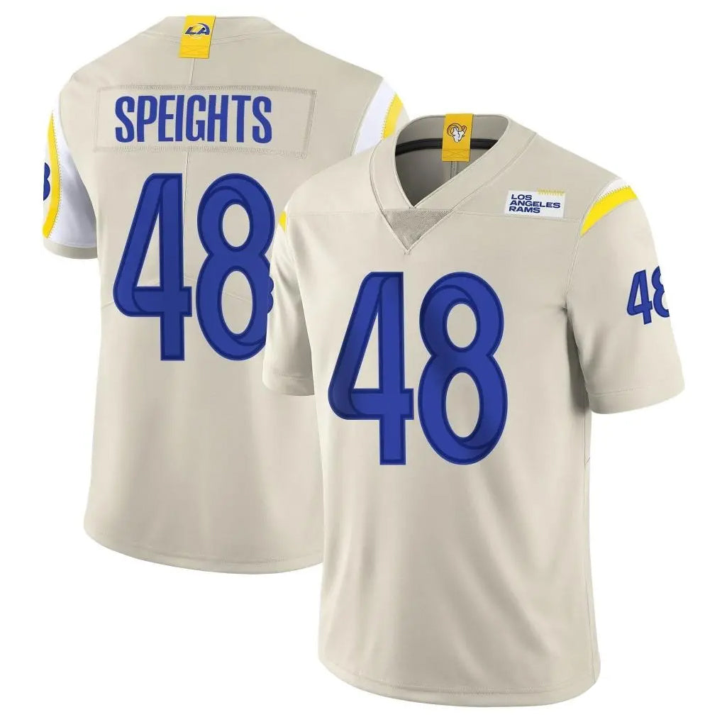 LA.Rams #48 Omar Speights Player Bone Limited Vapor Home Game Ldoa Stitched Jerseys