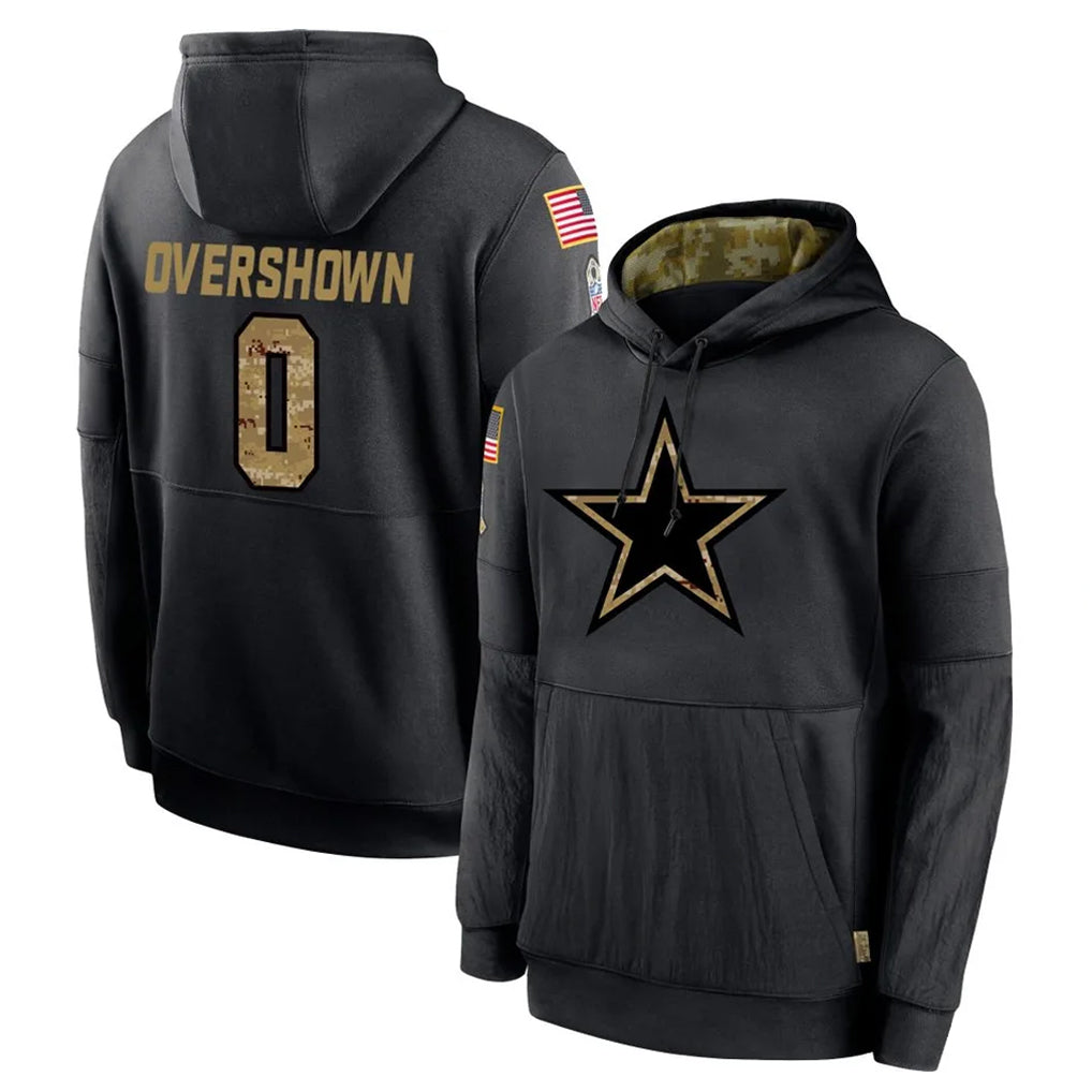 D.Cowboys #0 DeMarvion Overshown Player Black Salute to Service Pullover Hoodies Limited Ldoa Stitched Jerseys