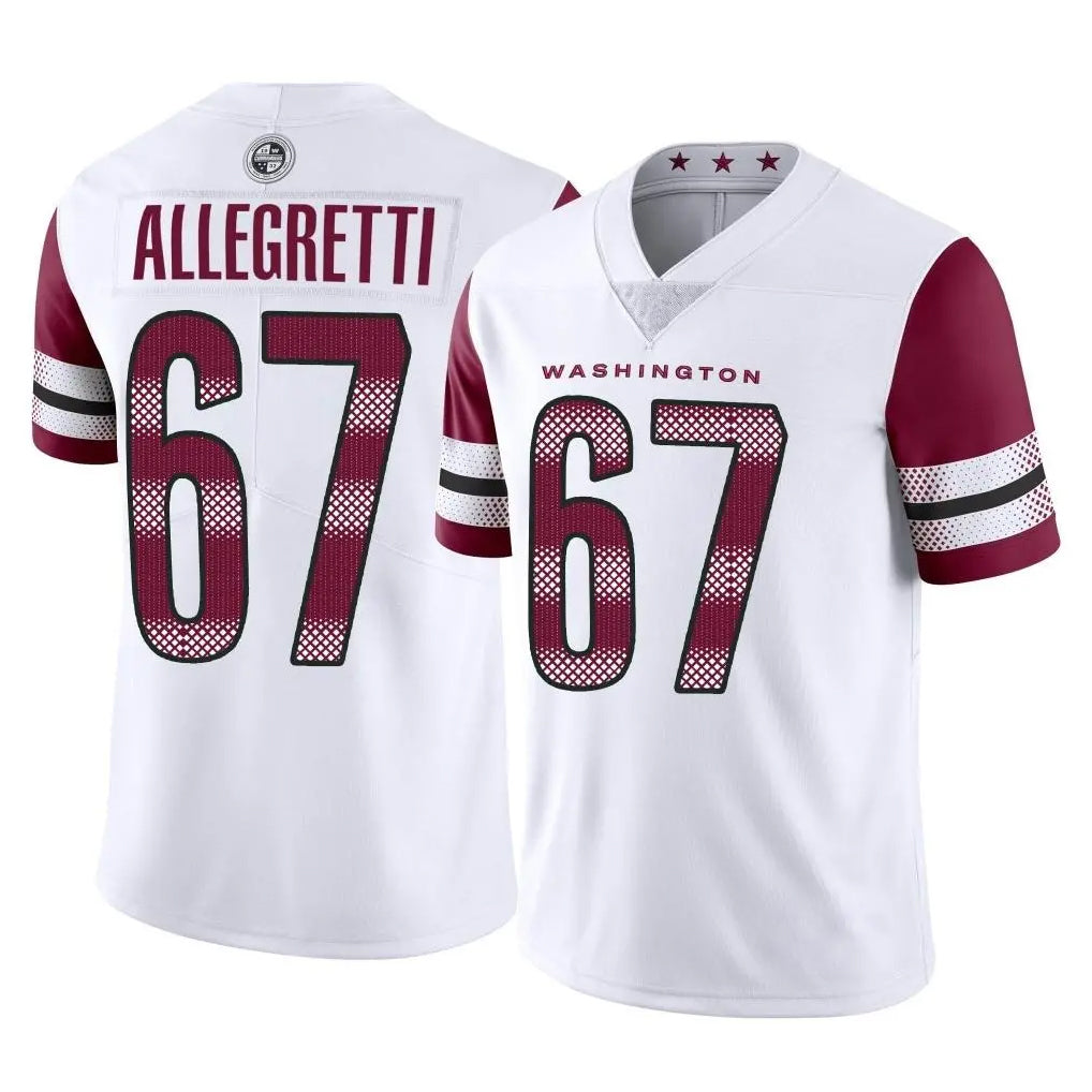 W.Commanders #67 Nick Allegretti Player White Limited Vapor Home Game Ldoa Stitched Jerseys