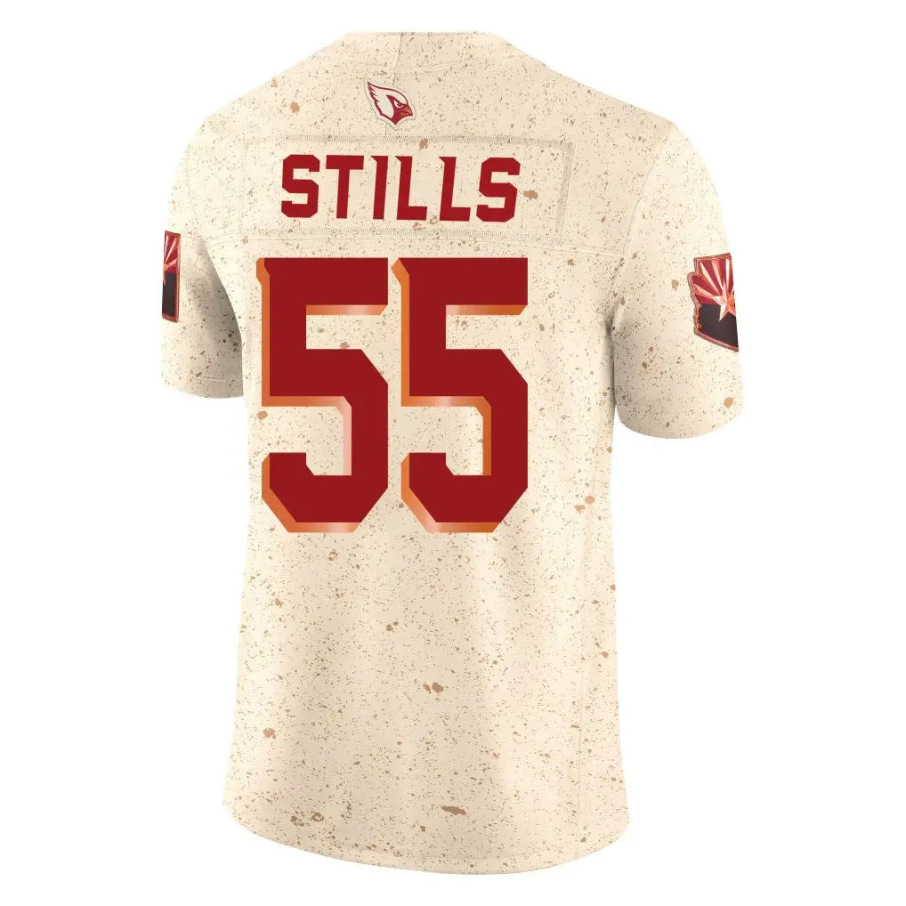 A.Cardinals #55 Dante Stills Player Cream Rivalries Collection Vapor Limited Home Game Ldoa Stitched Jerseys