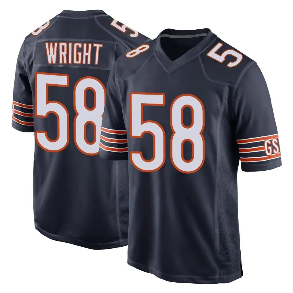 C.Bears #58 Darnell Wright Player Navy Home Game Ldoa Stitched Jerseys