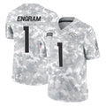 D.Broncos #1 Evan Engram Player Arctic Camo Salute To Service Limited Ldoa Stitched Jerseys