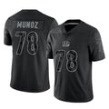 C.Bengals #78 Anthony Munoz Player Black Reflective Limited Game Ldoa Stitched Jerseys