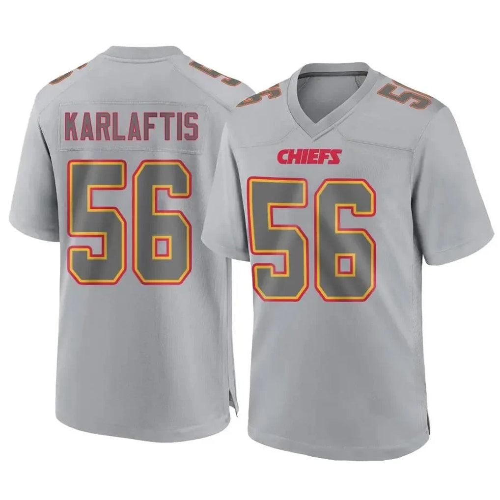 KC.Chiefs #56 George Karlaftis Player Gray Atmosphere Fashion Game Ldoa Stitched Jerseys