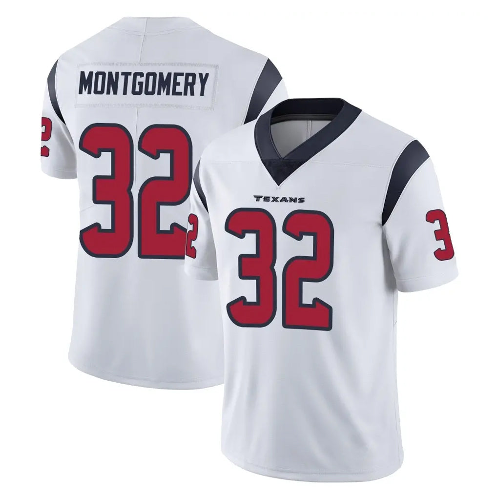 H.Texans #32 David Montgomery Player White Limited Vapor Untouchable Home Game Ldoa Stitched Jerseys