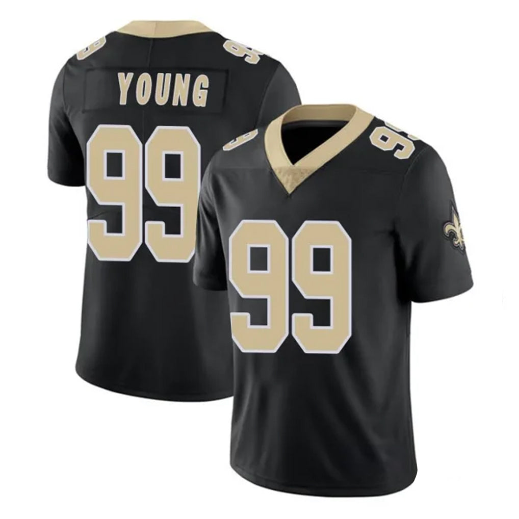 NO.Saints #99 Chase Young Player Black Limited Vapor Untouchable Home Game Ldoa Stitched Jerseys