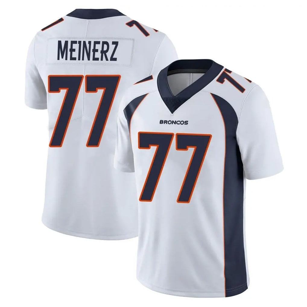 D.Broncos #77 Quinn Meinerz Player White Vapor Untouchable Limited Home Game Ldoa Stitched Jerseys