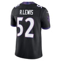 B.Ravens #52 Ray Lewis Player Black Vapor F.U.S.E. Limited Home Game Ldoa Stitched Jerseys