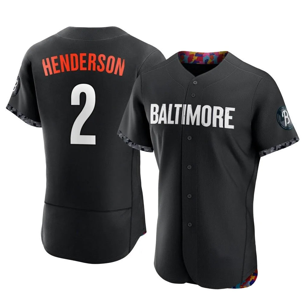 B.Orioles #2 Gunnar Henderson Player Black City Connect Limited Elite Home Game Ldoa Stitched Jerseys