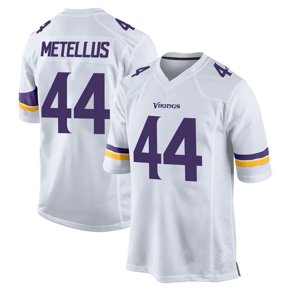 M.Vikings #44 Josh Metellus Player White Home Game Ldoa Stitched Jerseys