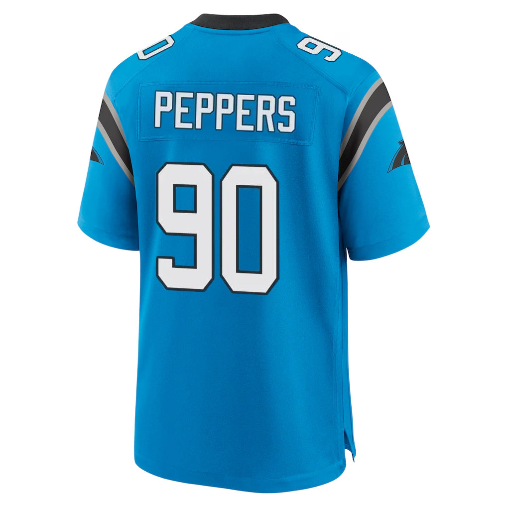 C.Panthers #90 Julius Peppers Player Blue Home Game Ldoa Stitched Jerseys