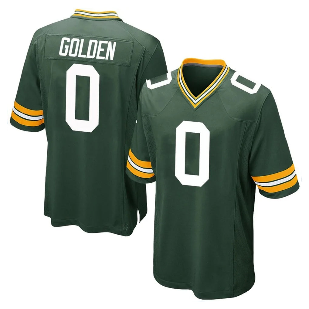 GB.Packers #0 Matthew Golden Player Green Home Game Ldoa Stitched Jerseys