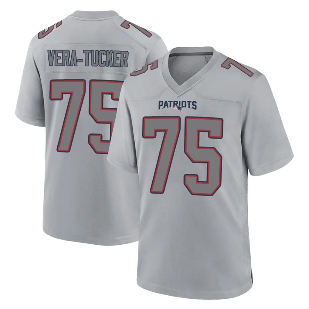 NE.Patriots #75 Alijah Vera-Tucker Player Gray Fashion Limited Home Game Ldoa Stitched Jerseys