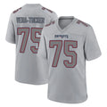 NE.Patriots #75 Alijah Vera-Tucker Player Gray Fashion Limited Home Game Ldoa Stitched Jerseys