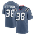 NE.Patriots #38 Rhamondre Stevenson Player Blue Rivalries Collection Home Game Ldoa Stitched Jerseys