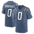 NE.Patriots #0 Christian Gonzalez Player Blue Rivalries Collection Home Game Ldoa Stitched Jerseys
