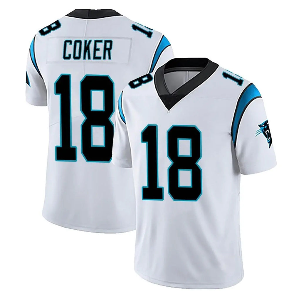 C.Panthers #18 Jalen Coker Player White Vapor Untouchable Limited Game Ldoa Stitched Jerseys