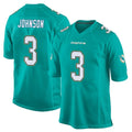 M.Dolphins #3 Chris Johnson Player Aqua Team Color Home Game Ldoa Stitched Jerseys