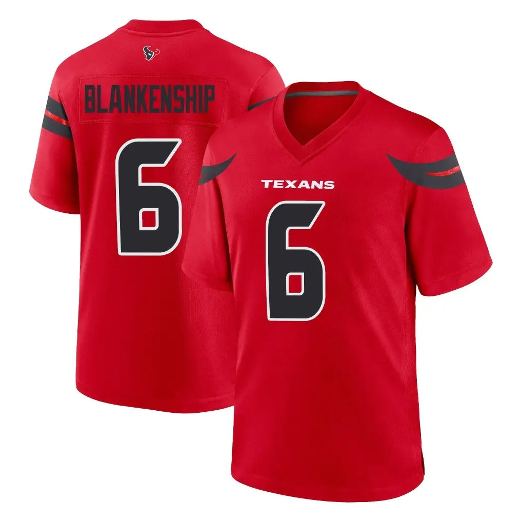 H.Texans #6 Reed Blankenship Player Red Alternate Home Game Ldoa Stitched Jerseys