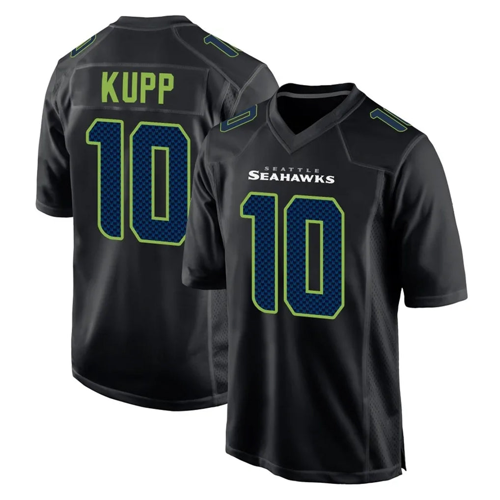 S.Seahawks #10 Cooper Kupp Player Black Limited Fashion Home Game Ldoa Stitched Jerseys