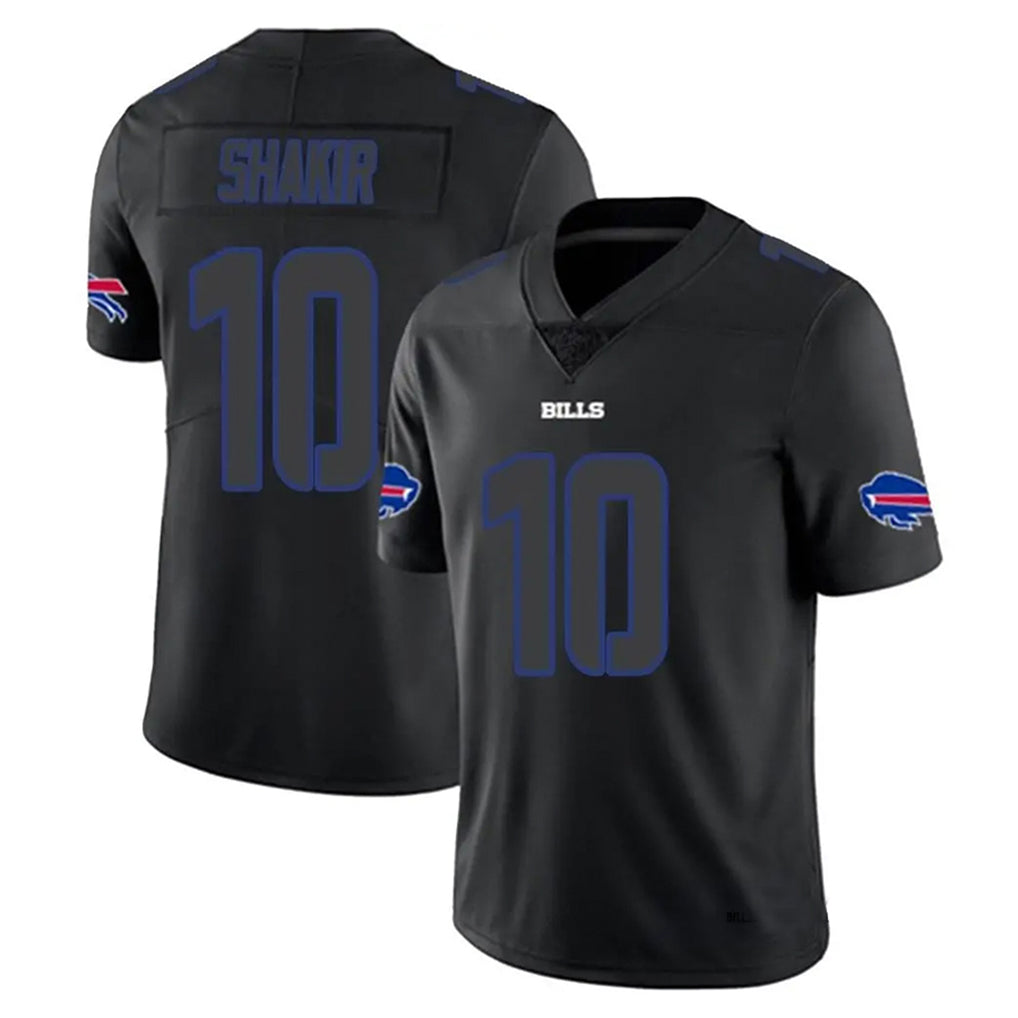 B.Bills #10 Khalil Shakir Player Black Impact Limited Game Ldoa Stitched Jerseys