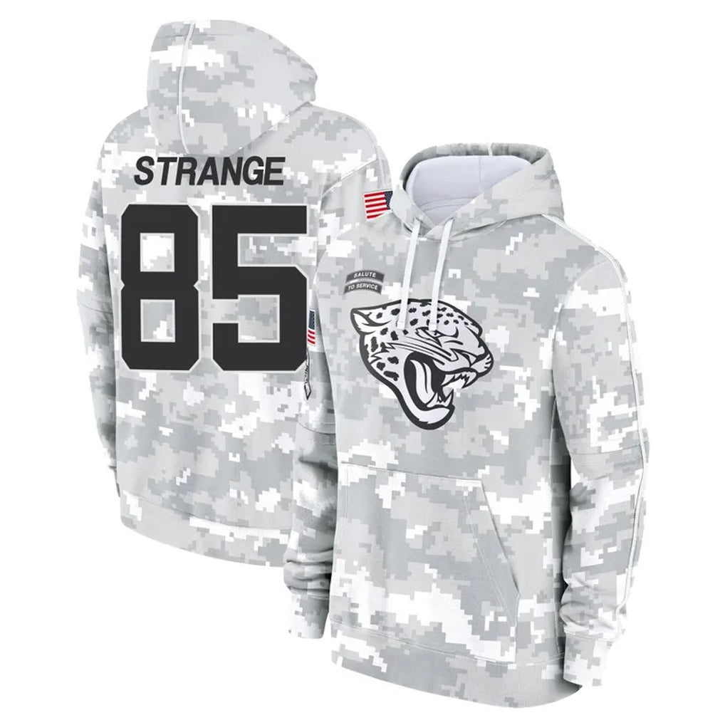J.Jaguars #85 Brenton Strange Player Arctic Camo Salute to Service Hoodies Limited Game Ldoa Stitched Jerseys