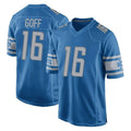 D.Lions #16 Jared Goff Player Blue Home Game Ldoa Stitched Jerseys