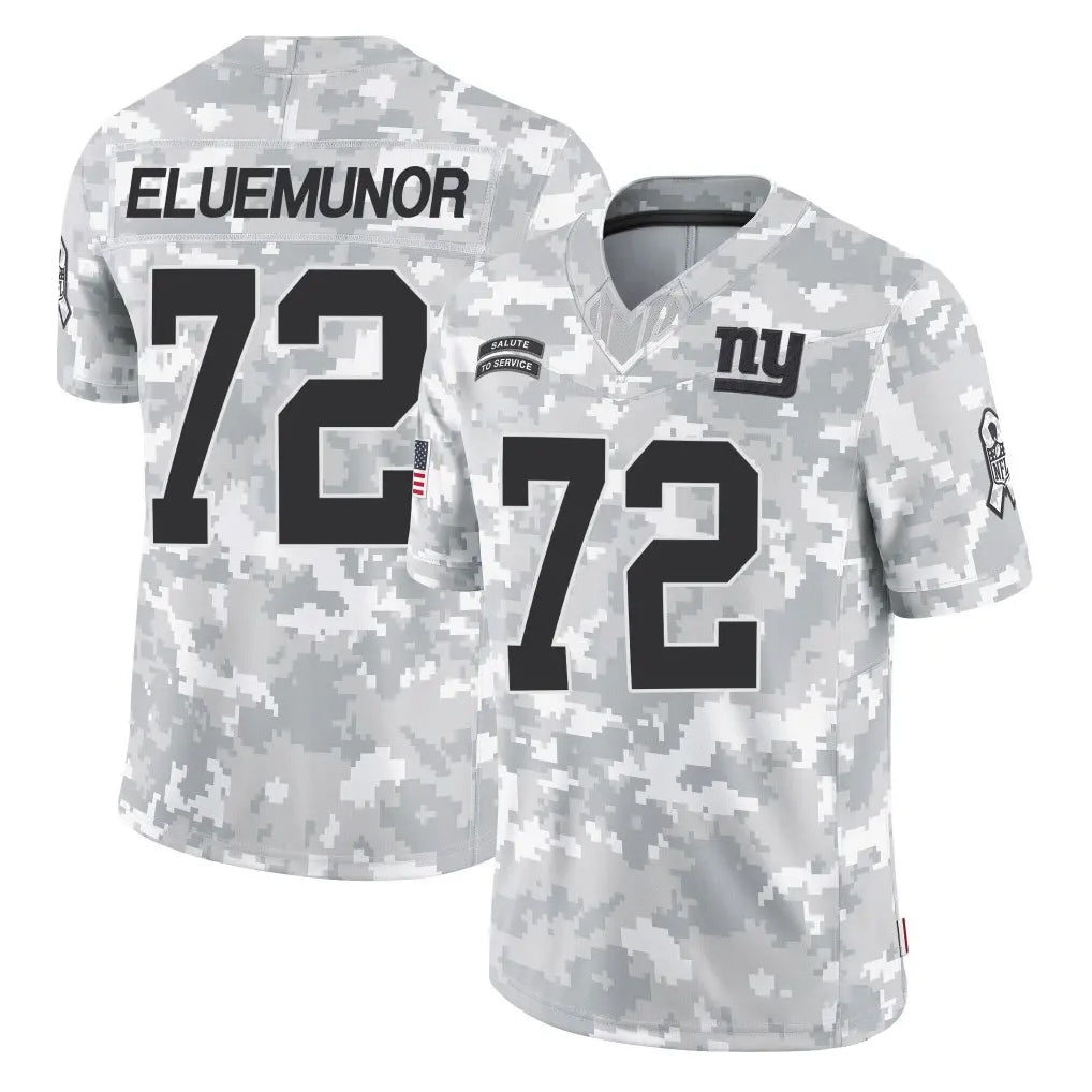 NY.Giants #72 Jermaine Eluemunor Player Arctic Camo Salute To Service Limited Game Ldoa Stitched Jerseys