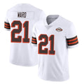 C.Browns #21 Denzel Ward Player White Limited  Vapor 1946 Collection Alternate Game Ldoa Stitched Jerseys