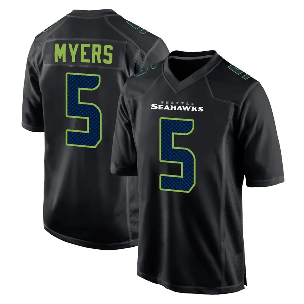S.Seahawks #5 Jason Myers Player Black Limited Fashion Home Game Ldoa Stitched Jerseys